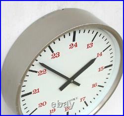 ENGLISH 70s Midcentury Vintage Retro Industrial Factory Post Office Wall Clock
