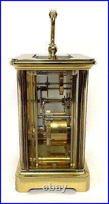 ENGLISH Vintage Antique Style TAYLOR & BLIGH Brass Carriage Clock / Mantel Clock