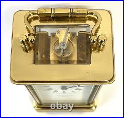 ENGLISH Vintage Antique Style TAYLOR & BLIGH Brass Carriage Clock / Mantel Clock