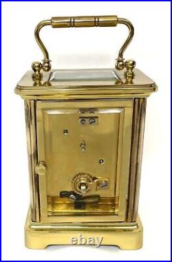 ENGLISH Vintage Antique Style TAYLOR & BLIGH Brass Carriage Clock / Mantel Clock