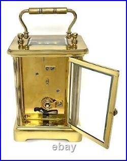 ENGLISH Vintage Antique Style TAYLOR & BLIGH Brass Carriage Clock / Mantel Clock