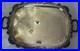 EPCA Poole Silverplate Tray Heated Footed Handles Old English Antique / Vintage