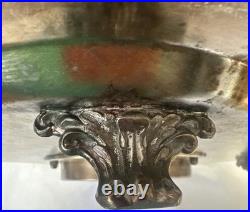 EPCA Poole Silverplate Tray Heated Footed Handles Old English Antique / Vintage