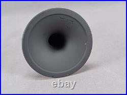 Early 19th Century Wedgwood Enameled & Gilt Floral Black Basalt Candlestick