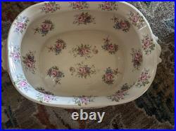 Early 20th Century English Painted Porcelain Foot Bath Bowl