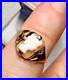 English Antique Cameo Ring 9ct Gold Lovely Vintage Piece