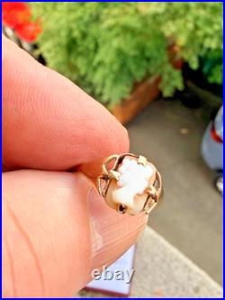 English Antique Cameo Ring 9ct Gold Lovely Vintage Piece