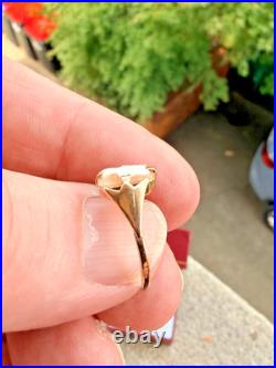 English Antique Cameo Ring 9ct Gold Lovely Vintage Piece