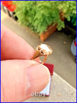 English Antique Cameo Ring 9ct Gold Lovely Vintage Piece