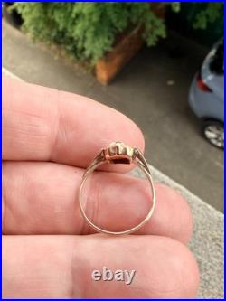 English Antique Cameo Ring 9ct Gold Lovely Vintage Piece