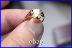 English Antique Cameo Ring 9ct Gold Lovely Vintage Piece