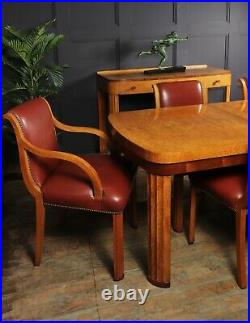 English Art Deco Dining Table And Chairs c 1930, vintage, original, antique