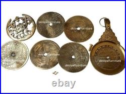 English Astrolabe Calendar Globe Solid Brass Maritime Home