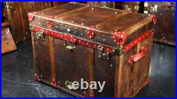 English Leather Campaign Trunk Unique Coffee Table Interiors Accent Vintage
