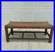 English Rope Hearth Bench Footstool Side Table Vintage Charm 1930s