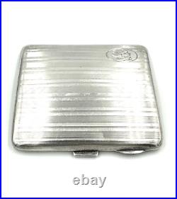 English Silver 925 Cigarette Case Interior Vermeil Antique Vintage 1920s