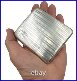 English Silver 925 Cigarette Case Interior Vermeil Antique Vintage 1920s