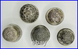 English Silver Thimbles 5 / Vintage / Eswardian Era / VGC / Set Of 5