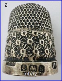 English Silver Thimbles 5 / Vintage / Eswardian Era / VGC / Set Of 5