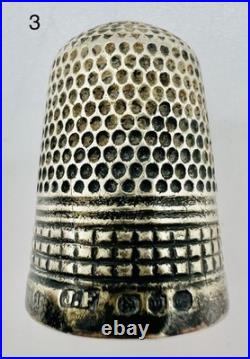 English Silver Thimbles 5 / Vintage / Eswardian Era / VGC / Set Of 5