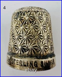 English Silver Thimbles 5 / Vintage / Eswardian Era / VGC / Set Of 5