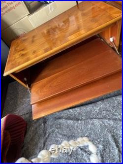 English Yew Veneer Furniture Suite Attributed Bradley Quality Vintage Set