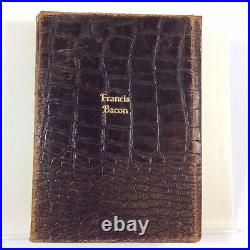 Essays and Ancient Fables of Francis Bacon 1932 Antique Vintage Book Leather