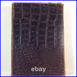 Essays and Ancient Fables of Francis Bacon 1932 Antique Vintage Book Leather