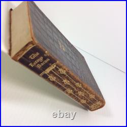 Essays and Ancient Fables of Francis Bacon 1932 Antique Vintage Book Leather