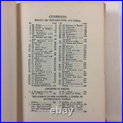 Essays and Ancient Fables of Francis Bacon 1932 Antique Vintage Book Leather