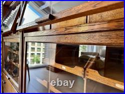 Exceptional 1930s English Oak Vintage Haberdashery Cabinets by Dudley & Co