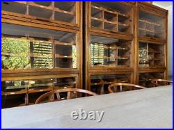 Exceptional 1930s English Oak Vintage Haberdashery Cabinets by Dudley & Co