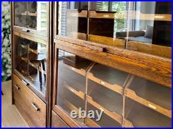 Exceptional 1930s English Oak Vintage Haberdashery Cabinets by Dudley & Co
