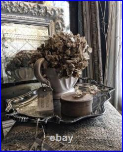 Extremely Large Antique English White Ironstone Banded Kitchen Dairy Jug c. 1900