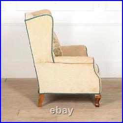 Fabulous Antique Vintage 1950s English Chenile Reupholstered Wingback Armchair