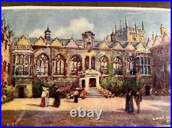 Fifty Postcard Water Colour Drawings Of Oxford 1912 Antique Vintage England