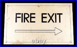 Fire Exit Vintage Station Cinema Shop Brass Wall Mounted Display Sign Plaque