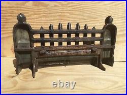 Fire Place Vintage Fret Guard Cast Iron Old Dampener Dust Grill Knights English