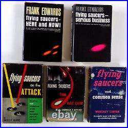 Flying Saucers Vintage Book Lot Antique UFO Flying Aliens E. T. Space 1950's 60's