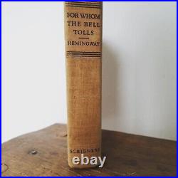 For Whom The Bell Tolls, 1st Edition, Vintage Book, Old Book, Antique Books