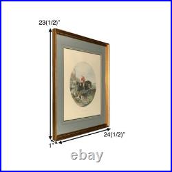 Fox Hunt Scene Antique Art 1877 Engraved Vintage English Equestrian Decor