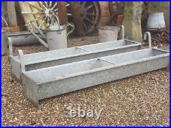 Galvanise Garden Trough Planter Hanging Vintage Original