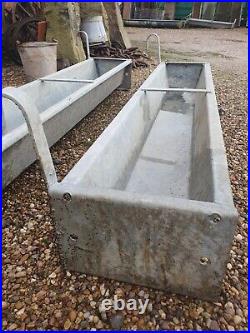 Galvanise Garden Trough Planter Hanging Vintage Original