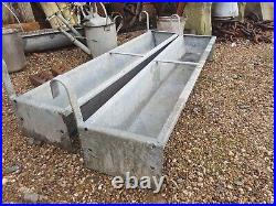 Galvanise Garden Trough Planter Hanging Vintage Original