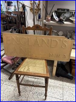 Genuine Antique Englands Lane London N. W. 3 sign Royal Label Factory RARE