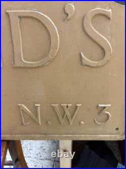 Genuine Antique Englands Lane London N. W. 3 sign Royal Label Factory RARE