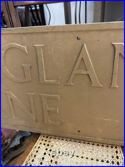 Genuine Antique Englands Lane London N. W. 3 sign Royal Label Factory RARE