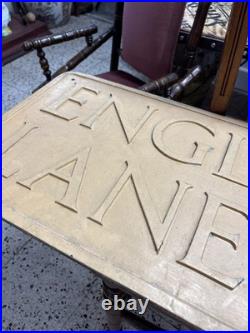 Genuine Antique Englands Lane London N. W. 3 sign Royal Label Factory RARE