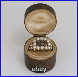 Georgian 15ct Gold Pearl Antique Memorial Ring Circa 1800 Vintage English Ring
