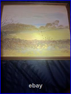 Georgian Antique Oil Painting, Framed. 18th Century Rare English Countryside